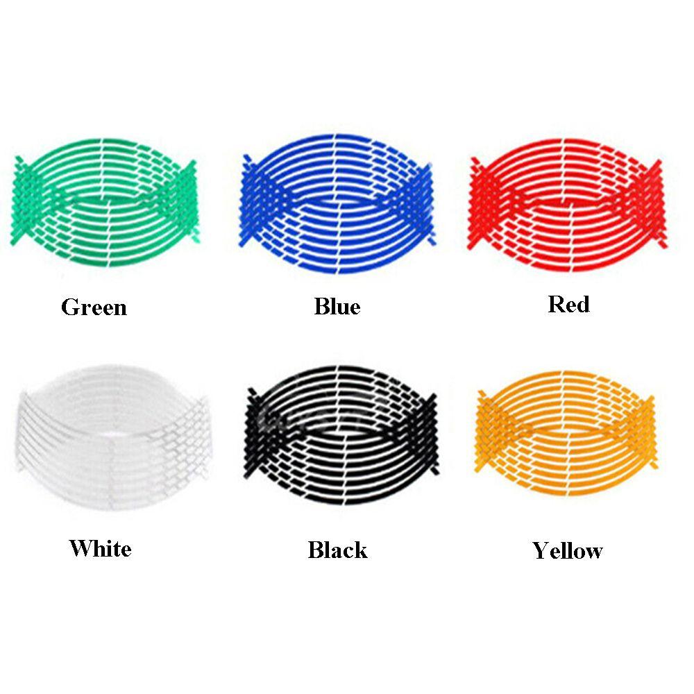 Auto Personality Wheel Decoration Wheel Sticker Reflective Rim Tape Tire Strips Motorbike Decals