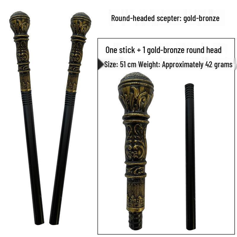 Snake Head Halloween Scepter: Adult & Kids Cosplay Magician Witch Pharaoh Wand