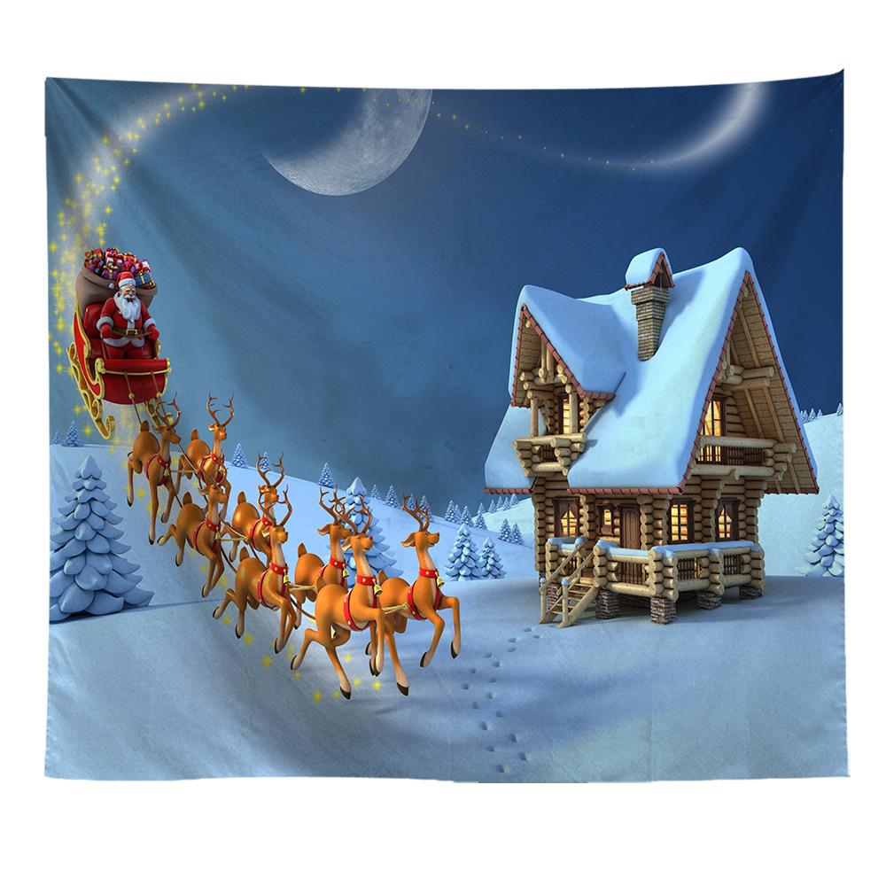 Европейский и американский рождественский печатный гобелен, настенный ковер, картина, фоновая картина, подвесная ткань