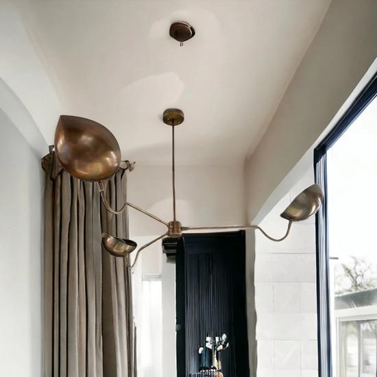 3-х рожковый светильник Starburst, современный латунный шарообразный люстра Sputnik середины века, потолочный светильник ручной работы из Италии, стильный домашний декор