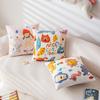 Cute Cartoon Embroidered Pillowcase Living Room Sofa Children's Room Bedside Cushion Pillow Animal Cat Pillow