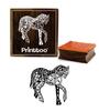 Printtoo Diary Card Horse Design Square Block Scarp-Booking Wooden Rubber Stamp-2 X 2