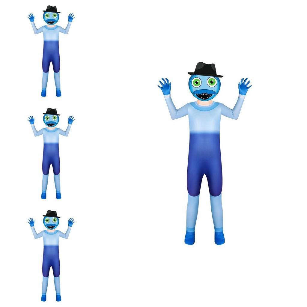 Poppy Playtime Хагги Вагги Папа Косплей Комбинезоны Маска Костюм для вечеринки Наряды Идеально подходят для косплей-вечеринок и Хэллоуина!