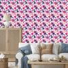 Wallpaper Flowers White and Purple for Living Room and Bedroom 50x1000