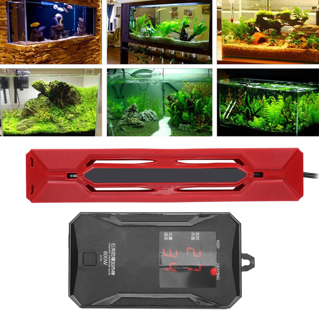 800 Вт Аквариумный нагреватель для аквариума Нагревательный стержень с кварцевой трубкой Автоматический термостат