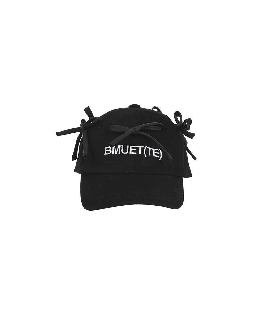 Кепка с вышивкой логотипа и деталями из ленты BMUETTE Черная