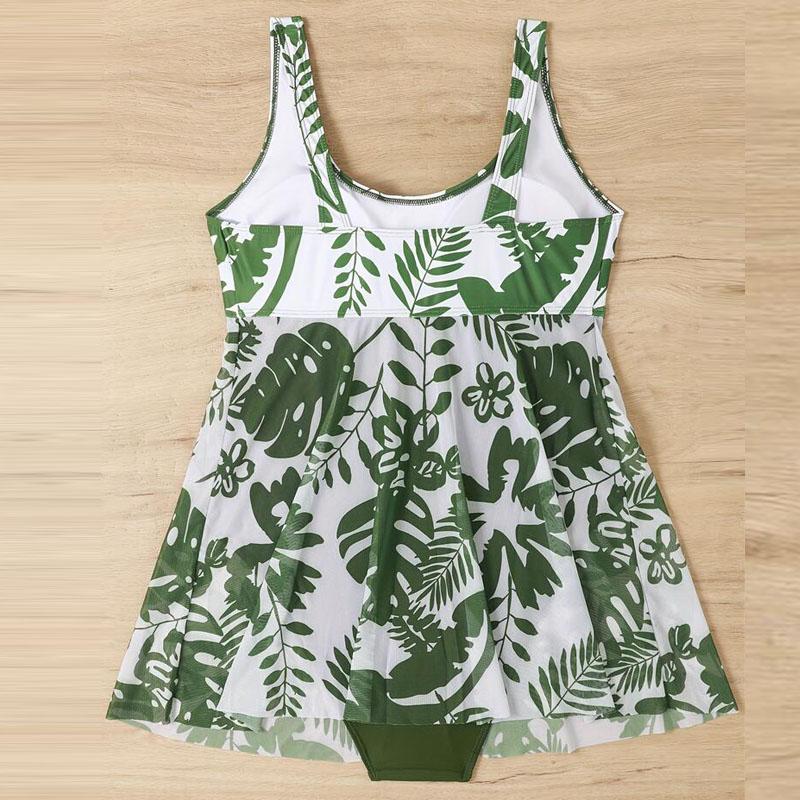 Сексуальный купальник с цветочным принтом больших размеров, женский купальник с эффектом пуш-ап, платье с разрезом, купальник, пляжная одежда