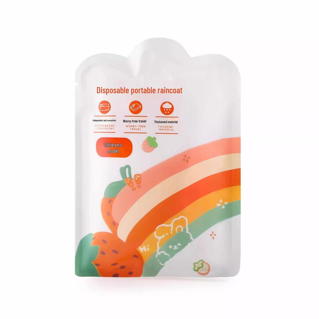 Детский и взрослый портативный водонепроницаемый пончо - Универсальный утолщенный дождевик для школы, путешествий и прогулок