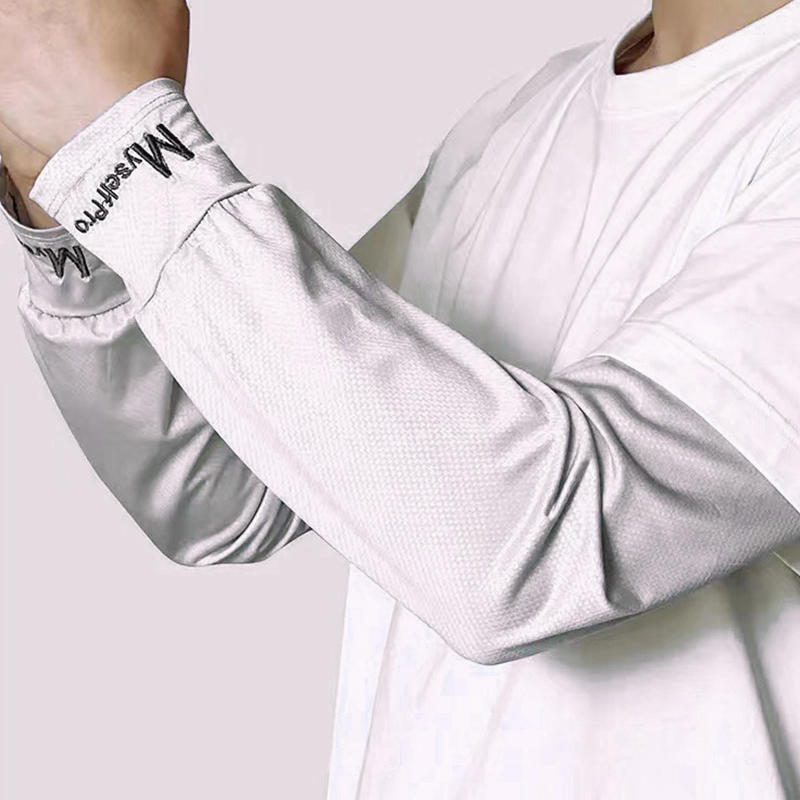 Мужские свободные рукава из ледяного шелка, охлаждающие нарукавники - Дышащие, быстросохнущие рукава для защиты от УФ-лучей для занятий спортом на открытом воздухе