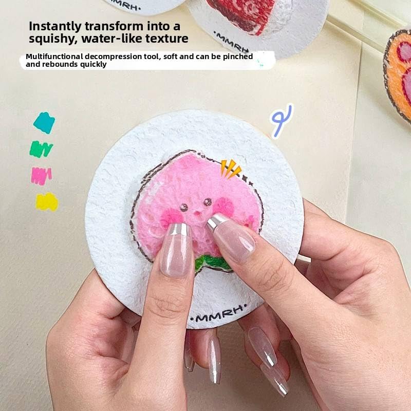 CLAFTLAB SAIL Влаговпитывающая бумага, Бумага, набухающая в воде, 20 листов, Формы: сердце и круг, 3D-арт, Набор материалов для поделок DIY, Летние каникулы, Дети