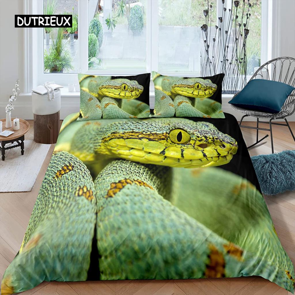 3D Snake Style Bedding Set For Bedroom Soft Duvet Cover Bedspreads For Bed Linen Comefortable Quilt And Pillowcase