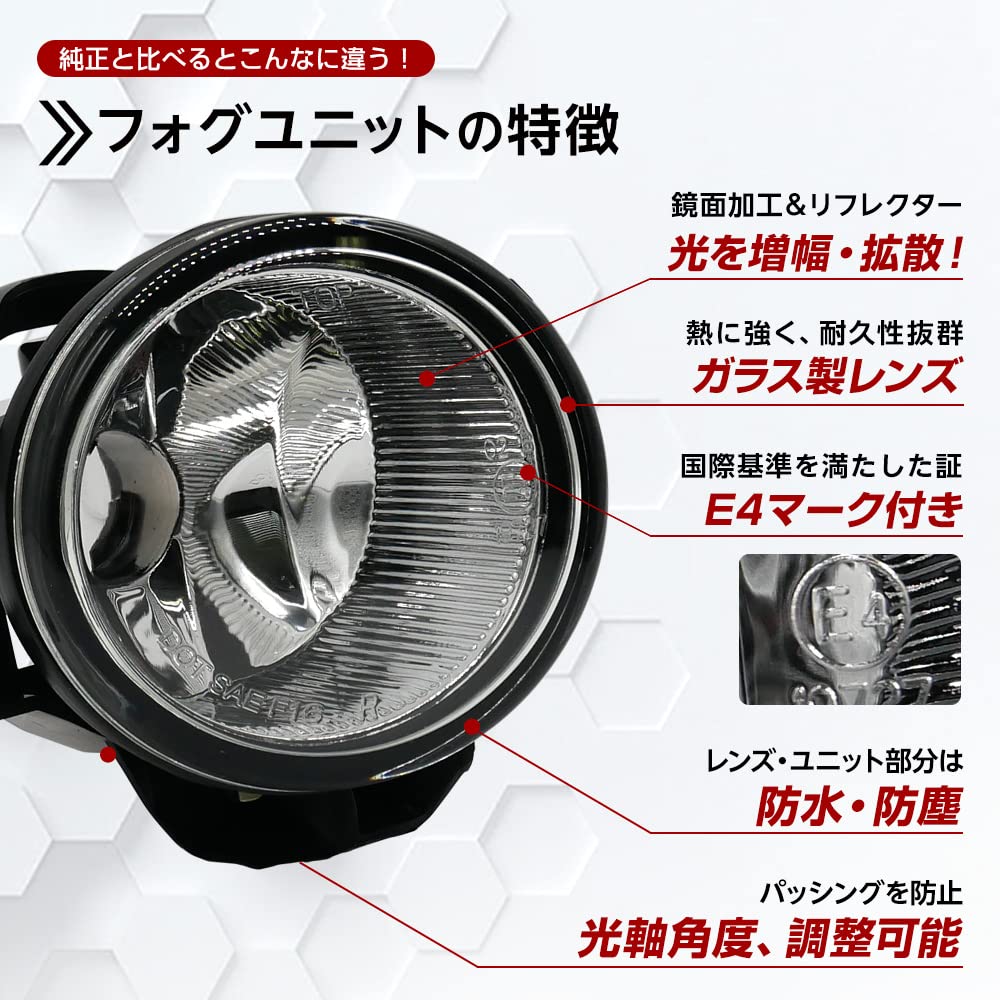 Harrier 60 Series ASU60 ASU65 ZSU60 ZSU60 ZSU65 AVU65 Fog Lamp, Glass Lens Unit,