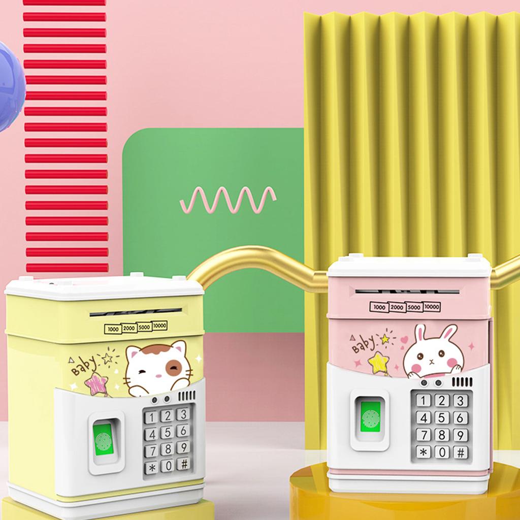 Детская копилка Электронная умная копилка с кодом и отпечатком пальца Мультяшные копилки для детей Мальчика Девочки День Рождения