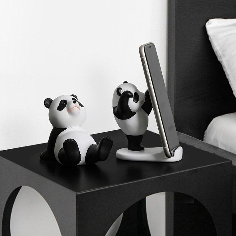Фигурки панды, подставка для телефона, держатель, кронштейн, подставка для мобильного телефона, офисный декор