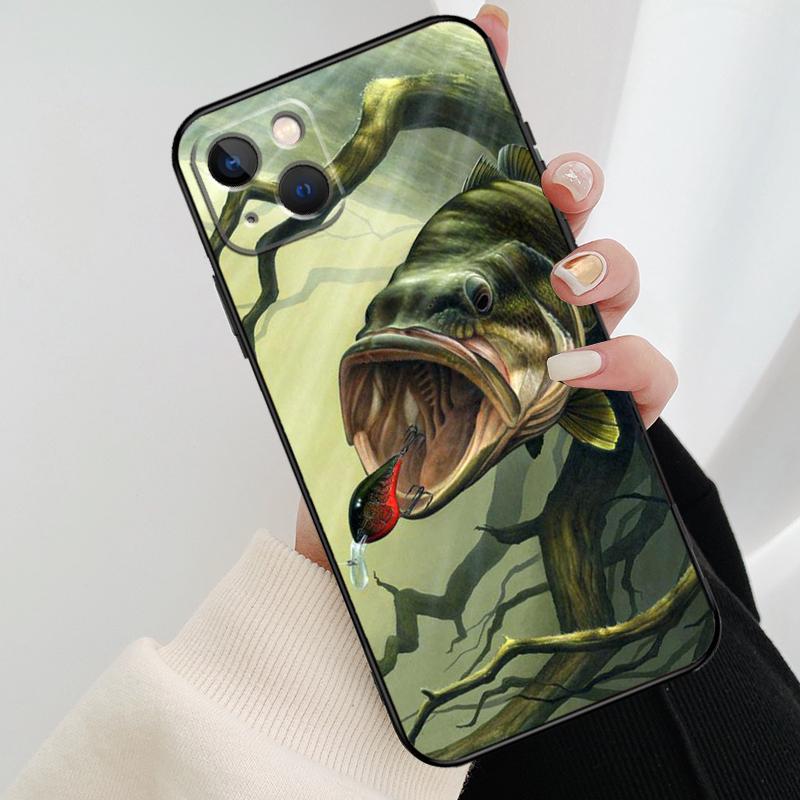 Приманки для ловли басса Крючки Снасть Чехол для телефона Для iPhone 17 Pro Max 14 13 12 11 15 16 Pro Max mini 15 16 Plus 16e 17 Air Чехол