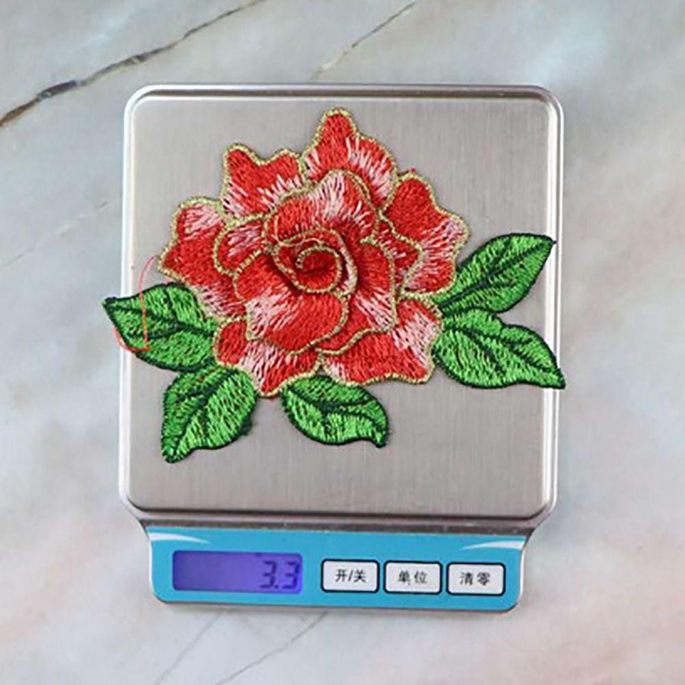 DIY Handmade Embroidery Flower Patch Polyester Fiber Floral Patches Embroidery Repair Patch Jeans