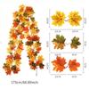 Искусственная осенняя гирлянда из кленовых листьев, искусственные растения, осенний декор, листья, виноградная лоза для Дня благодарения, Хэллоуина, фестивалей, свадебных украшений