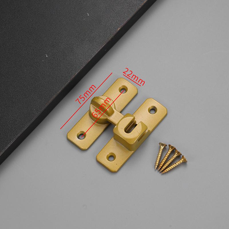 Защелка для двери Дверные засовы Домашняя безопасность Сверхпрочный цинковый сплав 90 180 градусов Легкая установка Замок для раздвижной двери Противоугонный замок