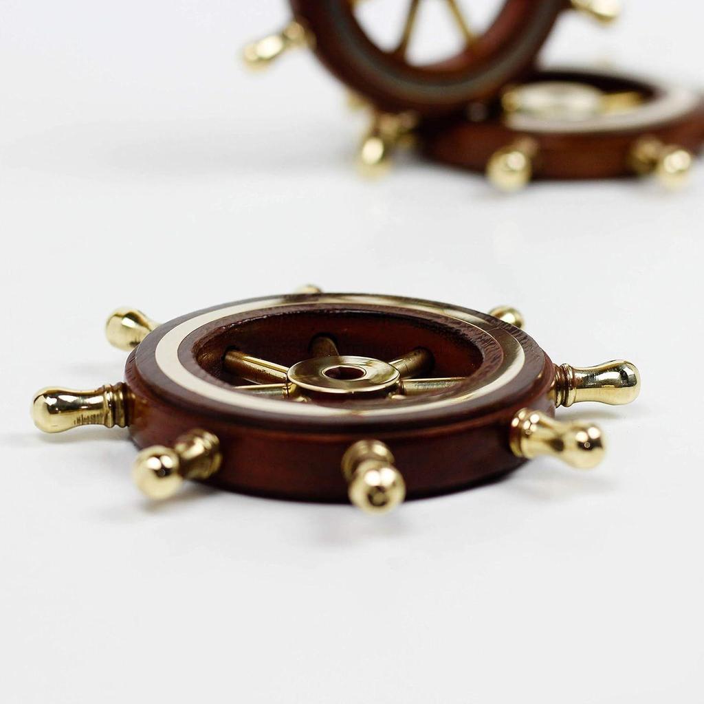 Hand Crafted Premium Nautical Wooden Ship Wheel | Exclusive Pirate's Wall Decor |