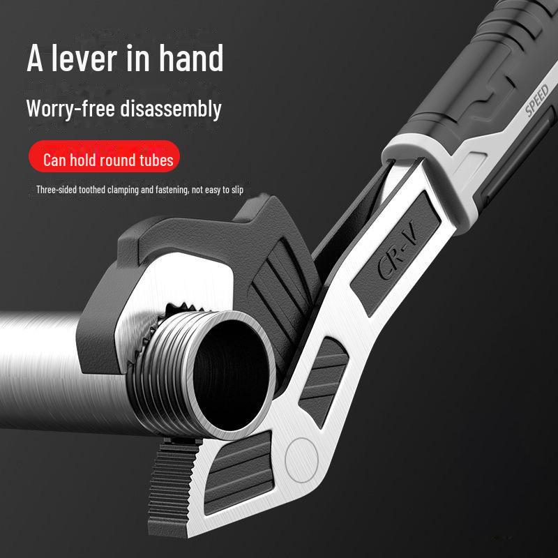 Многофункциональный разводной ключ промышленного класса 10”: Самоблокирующаяся, высокопрочная, хромованадиевая сталь, идеально подходит для использования в ванной комнате.