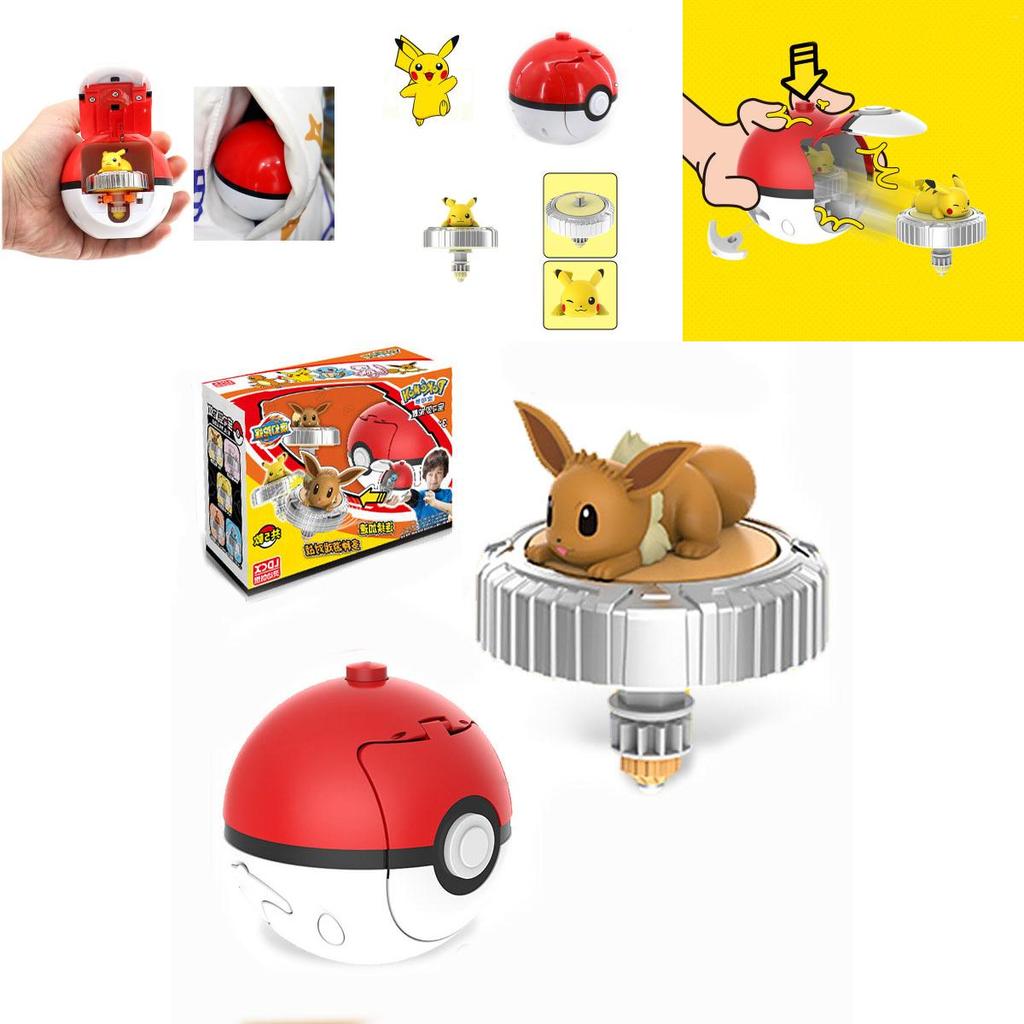Pikachu And Charmander Battle Gyro Plastic And Alloy Toy