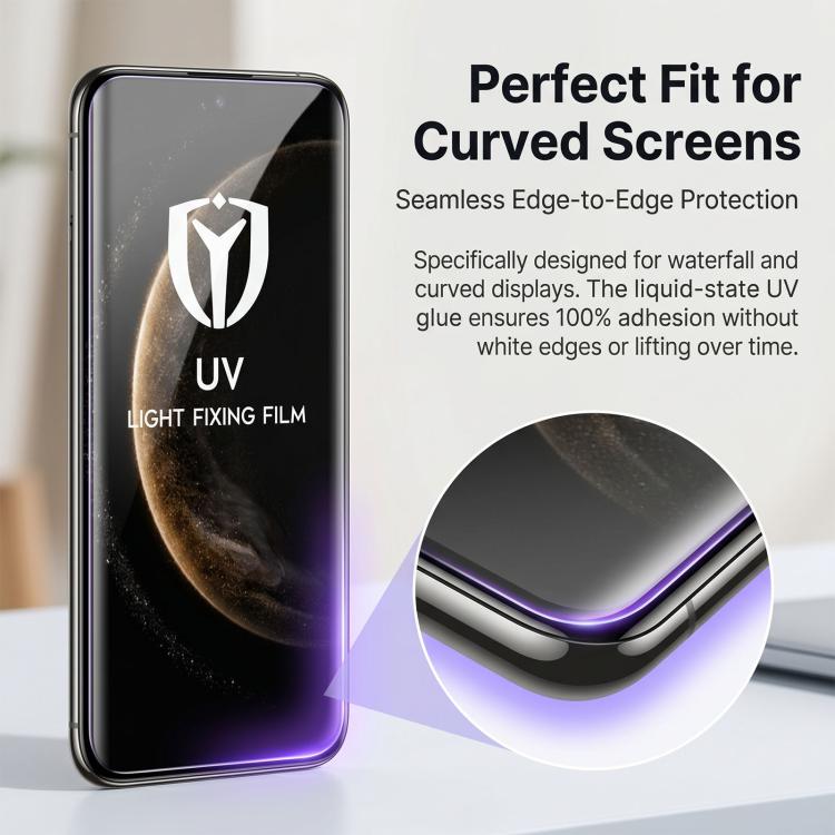 25pcs Ultra-Thin Full-Screen Coverage Full Glue HD UV Curing Film