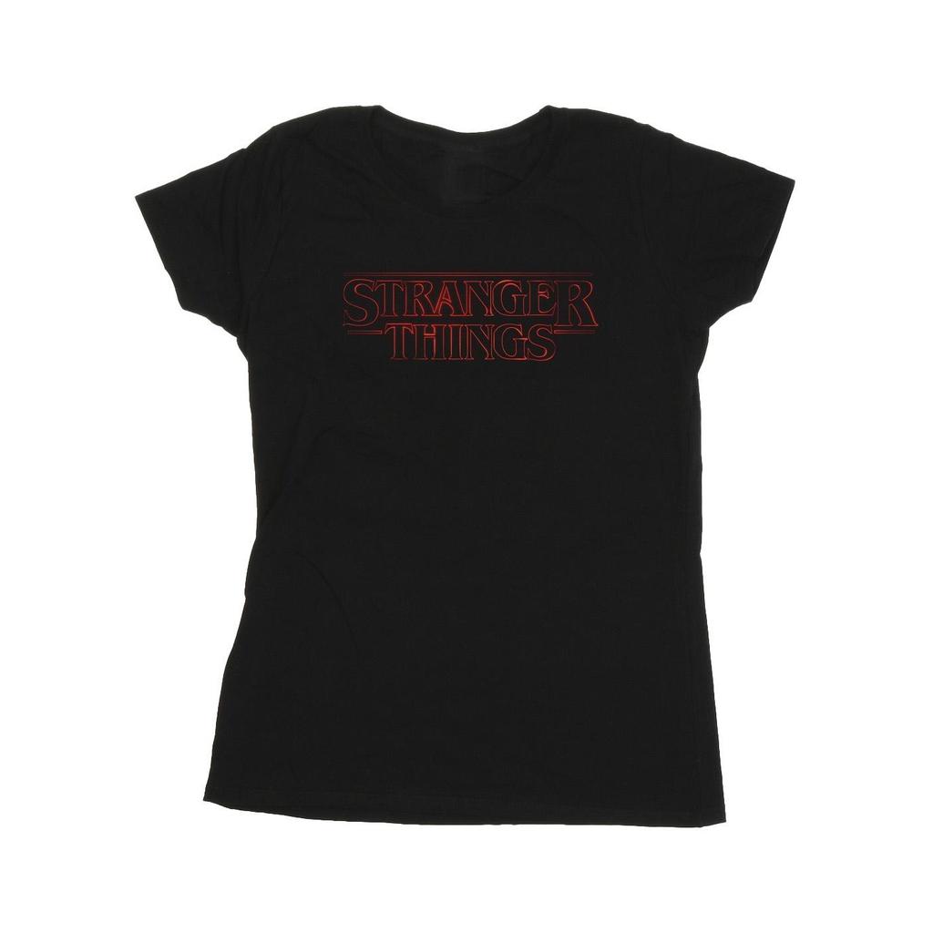 Netflix Womens/Ladies Stranger Things Glow Logo Cotton T-Shirt
