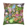 My Singing Monsters Музыкальная игра Аниме Мультфильм Квадратная Наволочка Декоративная Наволочка Подушка-плед для Гостиной Печать