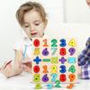 Thickened Letter-board Alphanumeric Matching Children's Wooden Hand-grabbed Board Puzzle