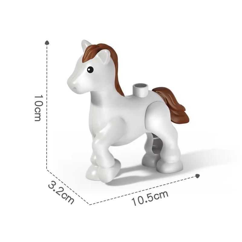 Большие строительные блоки Фигурка животного зоопарка Аксессуары Лягушка Улитка Собака Совместимые Большие Кирпичики Дети Дети Сборные Игрушки Подарок на вечеринку