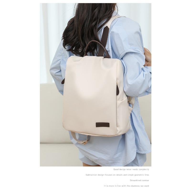 Рюкзак Anti Theft, женский трансграничный новый простой повседневный рюкзак для поездок на работу, однотонная ретро-сумка большой вместимости, легкая дорожная сумка