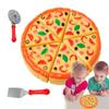 Детская игрушка для нарезки пиццы, кухонные аксессуары для игры, набор для имитации приготовления еды, игрушечная пицца для детских игр в помещении