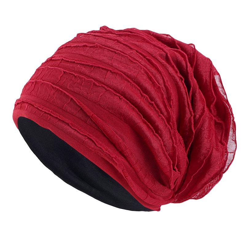 New Women Baggy Slouchy Turban Soft Knit Cow Louver Beanie Hat Elastic Lightweight Breathable Chemo Caps Casual Thin Head Wrap