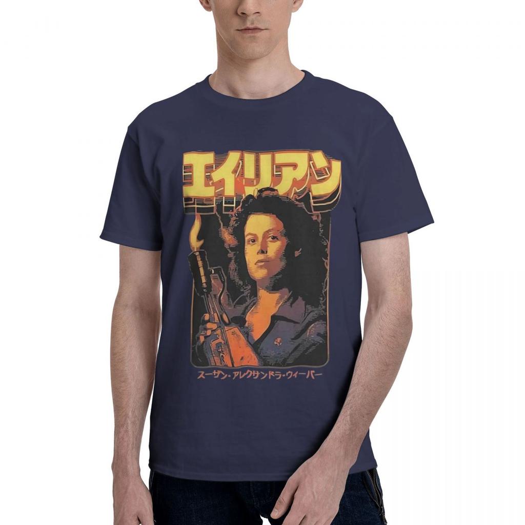 Alien Themed 100 Cotton Casual Breathable Confortable Man High End Mens Clothing Funny Shirt
