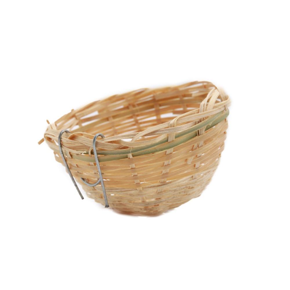 1/2/5Pcs 4inch Bamboo Bird Nest Handmade Bamboo Breeding House Garden Home Decoration