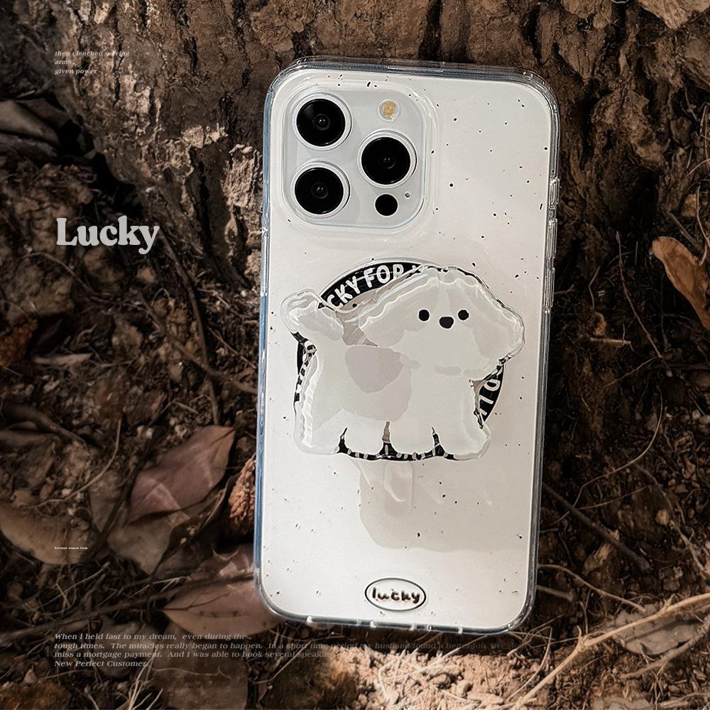 Двухслойный чехол для iPhone 15 Pro Max с магнитной присоской Imd, подходит для 1316 Ink Splash Dog