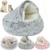 Cat Bed for Indoor Cats, Round Cat Nest Bed, Warm Soft Cat Cave Bed, Winter Self Warming Cat Bed, Small Puppy Pet Sleeping Bed