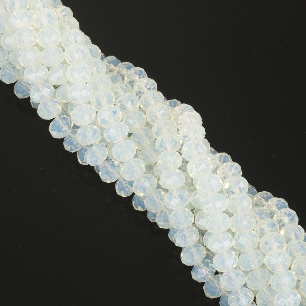30-200Pcs Rondelle Austria Faceted Crystal Glass Beads Loose Spacer Beads for Jewelry Making