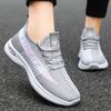 Women's Shoes New Summer Sports Shoes Breathable Fly-woven Running Shoes Soft Sole Lightweight Single Shoes Lace-up Shock-absorbing Shoes Women's