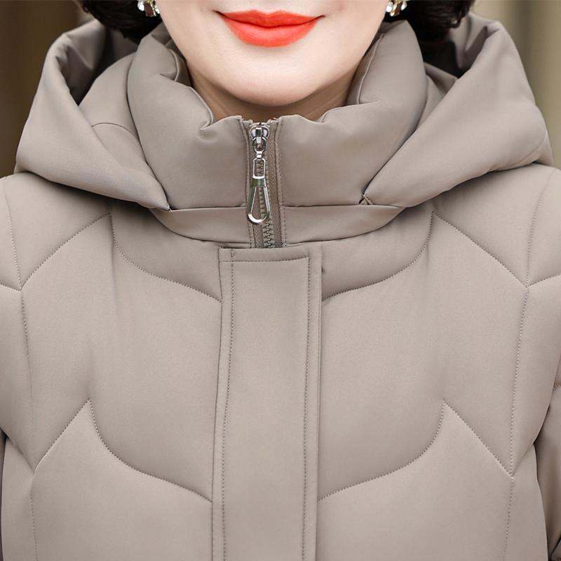 Plus Size XL-6XL Middle Age Women's Winter Jackets New In Coats Elegant Loose Thick Warm Long Parkas Female Outerwears