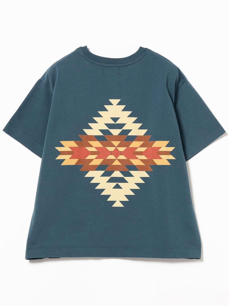 B:MING LIFE STORE by BEAMS S/S TEE PENDLETON Back Print T-Shirt Women's Blue One Size