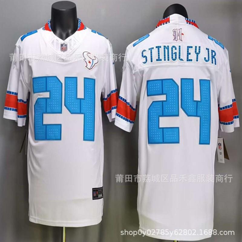 Mens NFL Houston Texans Stroud 7 12 51 Custom Embroidered Jersey Cotton Sport Shirt Basketball Fans