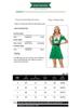 Clover St. Patrick's Day Irregular Sleeve Dress with Digital Print Skirt for Women