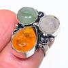 Baltic Amber, Aquamarine Gemstone 925 Sterling Silver Jewelry Ring Size 5