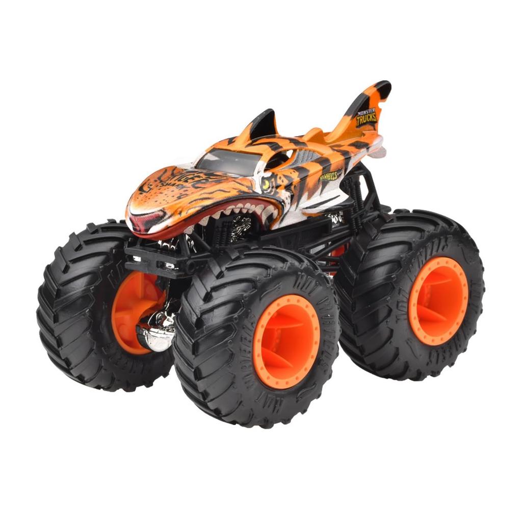Hot Wheels Tiger Shark Monster Truck Ages 3 and Up 164 Vehicle, Orange, JGR02,