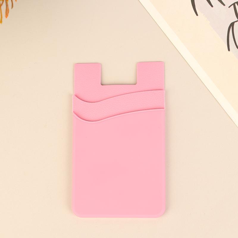 Двухслойный силиконовый чехол для мобильного телефона, карман для карточек, чехол-наклейка, задняя крышка для телефона, карман для удостоверения личности