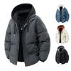 Men Parkas Thick Warm Winter Jacket Hooded Quilted Jacket Loose Fashion Casual Cotton-Padded Puffer Coat Autumn Winter Outwear