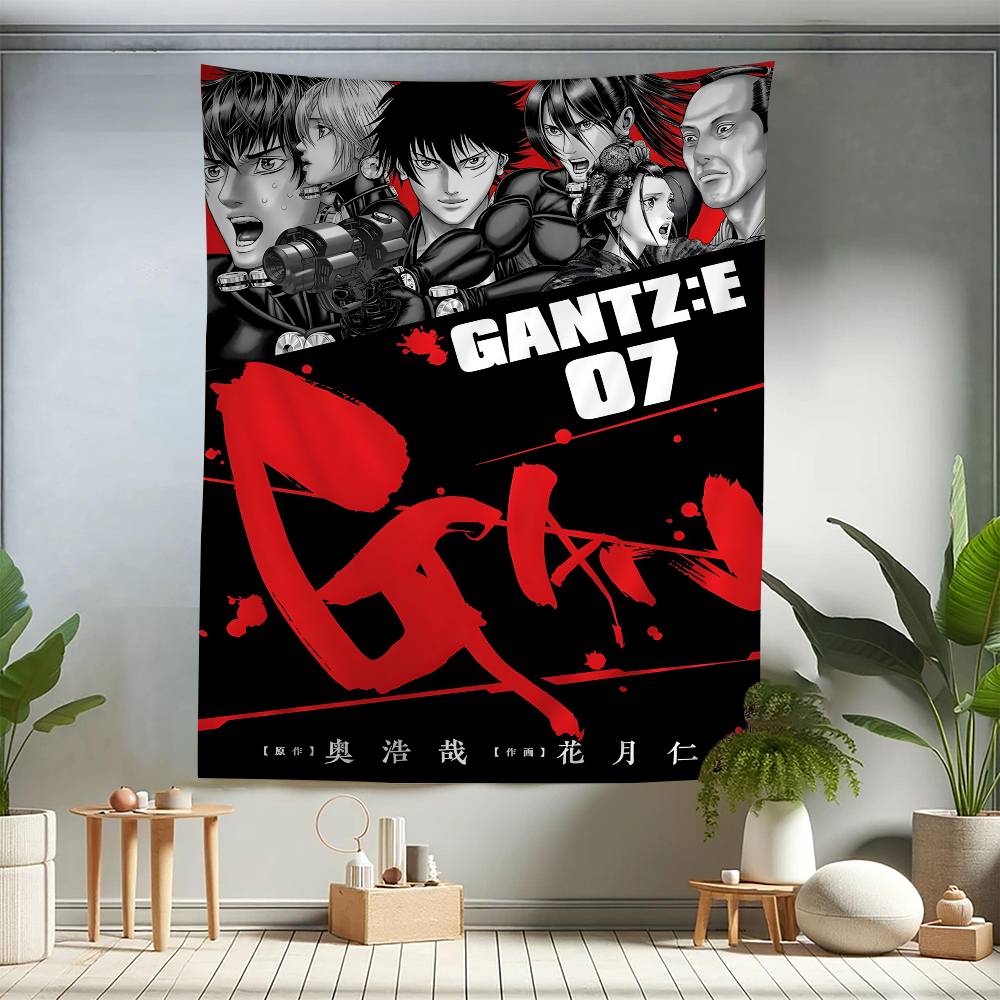 Japan Anime Gantz Tapestry Art Printing Art Science Fiction Room Home Decor Wall Art Decor