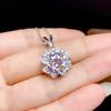 Eight Heart Eight Arrow Simulation Moissanite Fashion Pendant Necklace Suitable For Women's Daily Party Fashion Jewelry