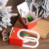 20pcs Christmas Gift Boxes Christmas Santa Treat Boxes with Handle Paper Party Favor Boxes Folden Storage Box for DIY Decor Family Gatherings